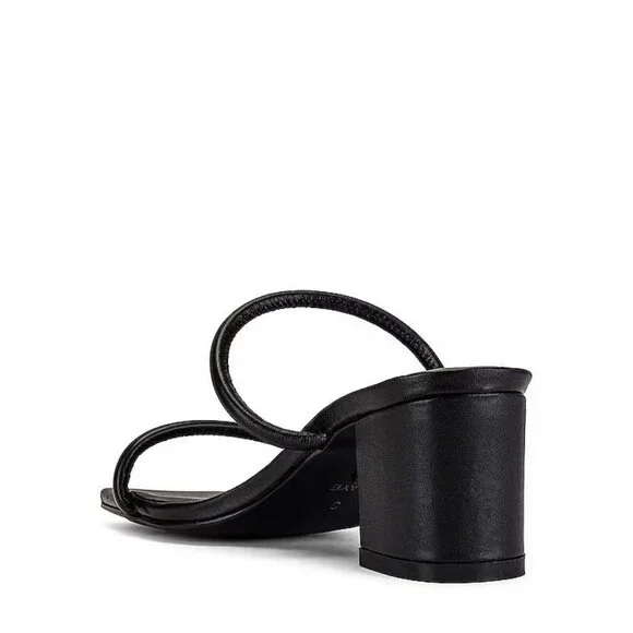 RAYE Etienne Low Heel in Black Leather 10 with Box Womens sandals - Picture 2 of 13